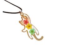 Hand-painted Cat pendant flowers time gem Necklace Long Strip Pendant Necklaces Women Jewelry SX-93 Practical and professional