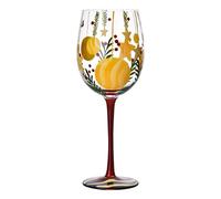 Hand-Painted Christmas Wine Glass - 450ml Stemmed Goblet with Christmas Tree Design | Festive Holiday Drinkware for Red & White Wine | Ideal for Dinners, New Year Parties & Gift