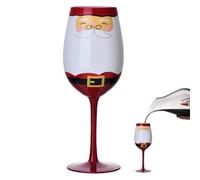 Hand-Painted Christmas Wine Glass - Holiday Drinkware with Stem | Creative Red Wine Goblet | with a Christmas Tree Design, A 450ml Glass for Festive Dinners, New Year Parties, and Family Gatherings