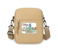 Hand-painted City Japan Yard Tokyo Crossbody Bag Cell Phone Purses Handbag Shoulder Mini Bag