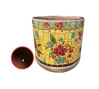 Hand-Painted Colorful Classical Planter Ceramic Plant Pot Mosaic Large Flower Pot European Flowerpot Garden Balcony Decoration Bonsai Pot Rural Outdoor,C-34 * 35CM