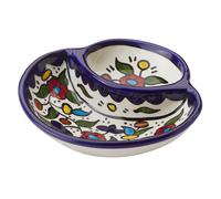 Hand Painted Colourful Floral Ceramic Olive Plate
