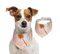 Hand Painted Dandelion,Dog Bandanas Cotton Pet Scarf Adjustable Bibs for Pet,M