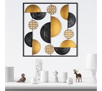 Hand-Painted Decorative Metal Accessory, 55 x 5 x 55 cm, 100% Metal, 0.8 mm Thickness, Unique Colour Variations for Stylish Home Décor