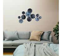 Hand-Painted Decorative Metal Wall Accessory, 102 x 12 x 59 cm, 100% Metal, 0.8 mm Thick, Unique Colour Variations for Stylish Home Decor