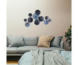 Hand-Painted Decorative Metal Wall Accessory, 102 x 12 x 59 cm, 100% Metal, 0.8 mm Thick, Unique Colour Variations for Stylish Home Decor