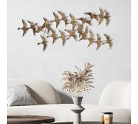Hand-Painted Decorative Metal Wall Accessory, 112 x 11 x 50 cm, 100% Metal, 0.8 mm Thickness, Unique Art Piece for Home Decor, Colour Variations May Occur