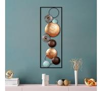 Hand-Painted Decorative Metal Wall Accessory, 32 x 90 x 4 cm, 100% Metal, Unique Colour Variations, Perfect for Home Decor & Art Lovers