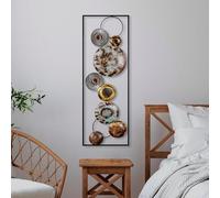 Hand-Painted Decorative Metal Wall Accessory, 32 x 90 x 4 cm, 100% Metal, Unique Colour Variations, Perfect for Home Decor & Art Lovers
