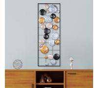 Hand-Painted Decorative Metal Wall Accessory, 32 x 90 x 4 cm, 100% Metal, Unique Colour Variations, Perfect for Home Decor & Art Lovers