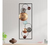 Hand-Painted Decorative Metal Wall Accessory, 32 x 90 x 4 cm, 100% Metal, Unique Colour Variations, Perfect for Home Decor & Art Display