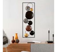 Hand-Painted Decorative Metal Wall Accessory, 32 x 90 x 4 cm, 100% Metal, Unique Colour Variations, Perfect for Home Decor & Art Lovers