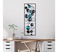Hand-Painted Decorative Metal Wall Accessory, 32 x 90 x 4 cm, 100% Metal, Unique Colour Variations, Perfect for Home Decor & Art Lovers