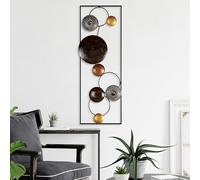 Hand-Painted Decorative Metal Wall Accessory, 32 x 90 x 4 cm, 100% Metal, Unique Colour Variations, Perfect for Home Decor & Art Display