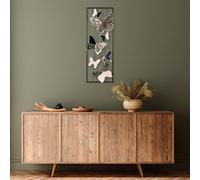 Hand-Painted Decorative Metal Wall Accessory, 32 x 90 x 5 cm, 100% Metal, Unique Colour Variations, Perfect for Home Decor & Art Lovers