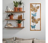 Hand-Painted Decorative Metal Wall Accessory, 34 x 4 x 90 cm, 100% Metal, 0.8 mm Thickness, Unique Colour Variations for Stylish Home Decor