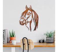 Hand-Painted Decorative Metal Wall Accessory, 38 x 53 cm, 100% Metal, 1.5 mm Thick, Unique Colour Variations, Perfect for Home Decor