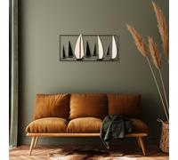 Hand-Painted Decorative Metal Wall Accessory, 40 x 91 x 5 cm, 100% Metal, Unique Colour Variations, Perfect for Home Decor & Art Lovers