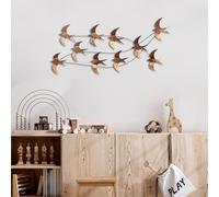 Hand-Painted Decorative Metal Wall Accessory, 45 x 104 x 8 cm, 100% Metal (1.5 mm), Unique Design with Wall Hanging Feature, Perfect for Home Decor