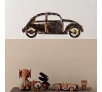 Hand-Painted Decorative Metal Wall Accessory, 50 x 20 x 1.5 cm, 100% Metal, 1.5 mm Thick, Unique Art Piece for Home Decor, Colour Variations May Occur