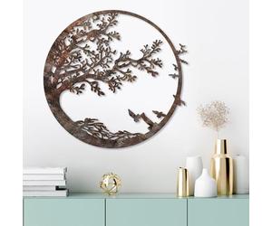 Hand-Painted Decorative Metal Wall Accessory, 66 x 68 cm, 1.5 mm Thick, Antique Finish, Unique Art Piece for Home Decor, Adds Charm & Style