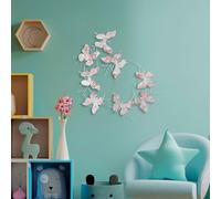 Hand-painted decorative metal wall accessory, 80 x 80 x 4 cm, 100% metal, unique colour variations, perfect for home decor and art lovers