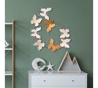 Hand-painted decorative metal wall accessory, 80 x 80 x 4 cm, 100% metal, unique colour variations, perfect for home decor and art lovers