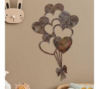 Hand-Painted Decorative Metal Wall Accessory, Antique Colour, 35 x 21 cm, Durable 1.5 mm Metal Body, Unique Home Decor with Distinctive Texture