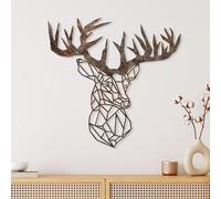 Hand-painted decorative metal wall accessory, antique colour, 49 x 50 cm, durable 1.5 mm metal body, unique art for home decor and style