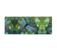 Hand Painted Dragonfly Computer Desk Pad, Non-Slip Surface Mat for Enhanced Gaming Performance and Office Productivity