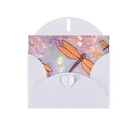 Hand painted dragonfly Greeting Card With Envelope, Birthday Card, Christmas Card, Invitation Card, 3 Colors