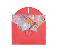 Hand painted dragonfly Greeting Card With Envelope, Birthday Card, Christmas Card, Invitation Card, 3 Colors