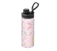 Hand Painted Dragonfly Printing Print Sports Insulated Kettle 18oz Stainless Steel Kettle, for Travel, Sports, Fitness