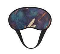 Hand Painted Dragonfly Sleep Mask for Side Sleeper, Blackout Eye Mask for Women Men, Zero Pressure Sleeping Masks Soft Breathable Eye Cover Comfortable Blindfold Eyeshade for Night Sleep