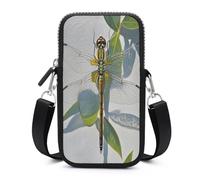 Hand Painted Dragonfly Small Crossbody Bag, Lightweight Cell Phone Purse with Strap, Travel Pouch Shoulder Bag for Women
