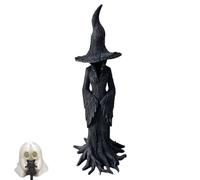 Hand-Painted Enchanting Witch Statue the Guardian of Your Home, 2025 New Vintage Indoor Resin Halloween Decoration, Retro Table Scary Gothic Mysterious Curse Theme Home Decoration for Living Room(12in