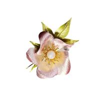 Hand Painted Floral Brooch Elegant Design Lapel Pin Clothing Decoration For Formal Gatherings Daily Wear Pin Clasp Brooch