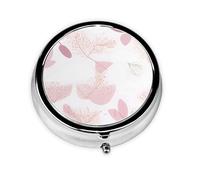 Hand-Painted Floral Line Patternthree-Compartment Small Medicine Box, Portable, Can Store Vitamins, Fish Oil and Health Products.