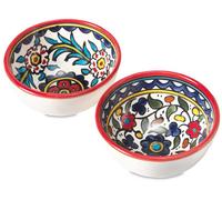 Hand Painted Floral Snack Bowls - Set of 2