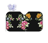Hand Painted Flower Car Windshield Sunshade Foldable Reflective Sun Visor. Front Window Cooling Cover For Car