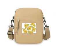 Hand Painted Flower Sunflower Greenery Crossbody Bag Cell Phone Purses Handbag Shoulder Mini Bag