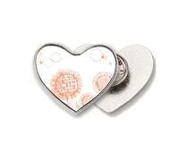 hand painted flower sunflower hybee Heart Metal Pin Brooch Clip Love