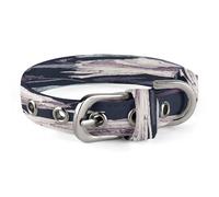 Hand Painted Flowers Pet Collar, Adjustable Dog Collars with Buckle Stainless Steel D-Ring, Comfortable Collar for Small Medium Dogs and Cats
