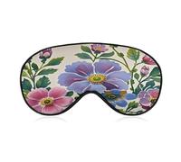 Hand Painted Flowers Sleep Mask for Men Women Elastic Strap Eyeshade Lightweight Sleeping Blindfold Soft Breathable Eye Cover Comfortable Sleep Shade Cover for Sleeping Travel
