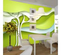 Hand Painted Fresh Beautiful Colourful Abstract Tree 3D Wallpaper Easy Install Feature Office Living Room Sofa Bedroom TV Background Wall Decoration-200cm×140cm