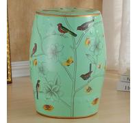 Hand-Painted Garden Stool - Detive Porcelain Side Table for Living Room & Patio, Chic Accent for Cotta, French Country Decor, Glazed h, Home Accessory