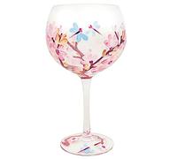 Hand Painted Gin Glass | Blossom & Dragonfly | 1 Piece - 9x9x21 cm