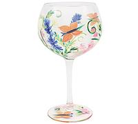 Hand Painted Gin Glass | Botanical & Butterflies | 1 Piece - 9x9x21 cm