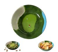 Hand-Painted Golf Bowl, Golf Course Theme Ceramic Bowl for Cereal for Appetizer, Snacks, Durable Food-Safe Dish, Cave Handmade Art Bowls Ideal Father’s Day Gift for Men & GolfLovers (1PC)