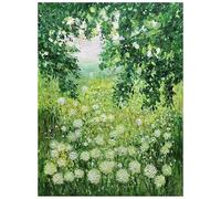 Hand-Painted Green Dandelions Oil Paintings On Canvas Wall Art Modern Contemporary Art Landscape Artwork For Living Room Bedroom Home Decorations 100X150Cm（39X59Inch